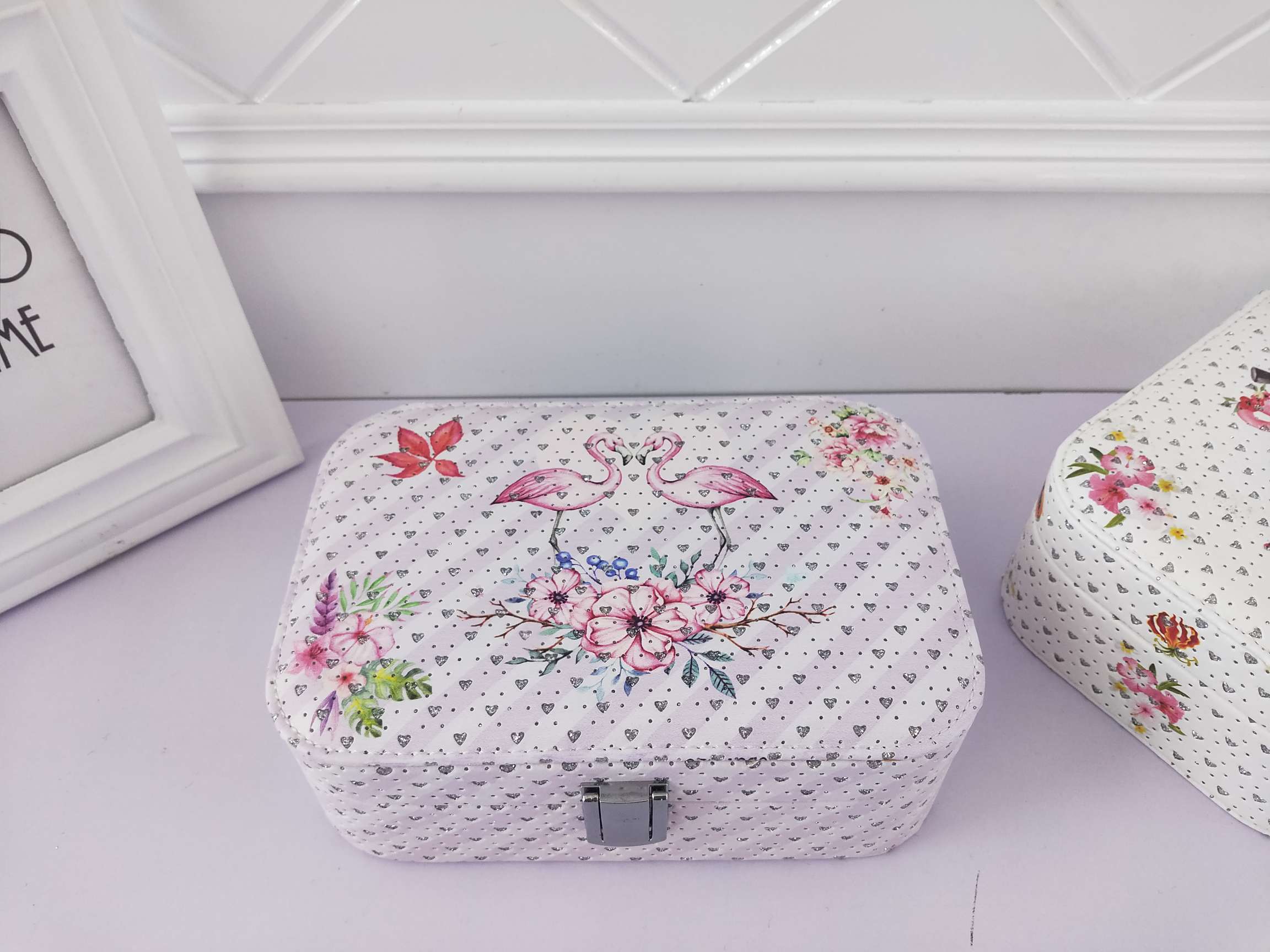 Jinqi Home Jewelry Box Portable Jewelry Box Travel Medium-sized Earrings, Rings, Necklaces Accessories Storage Box Z070-5 undefined