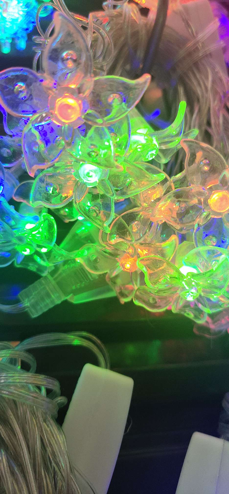 20 Lights Double Flash Plastic Direct Insertion Pearl Star Moon Christmas Lights Holiday Lights details Picture