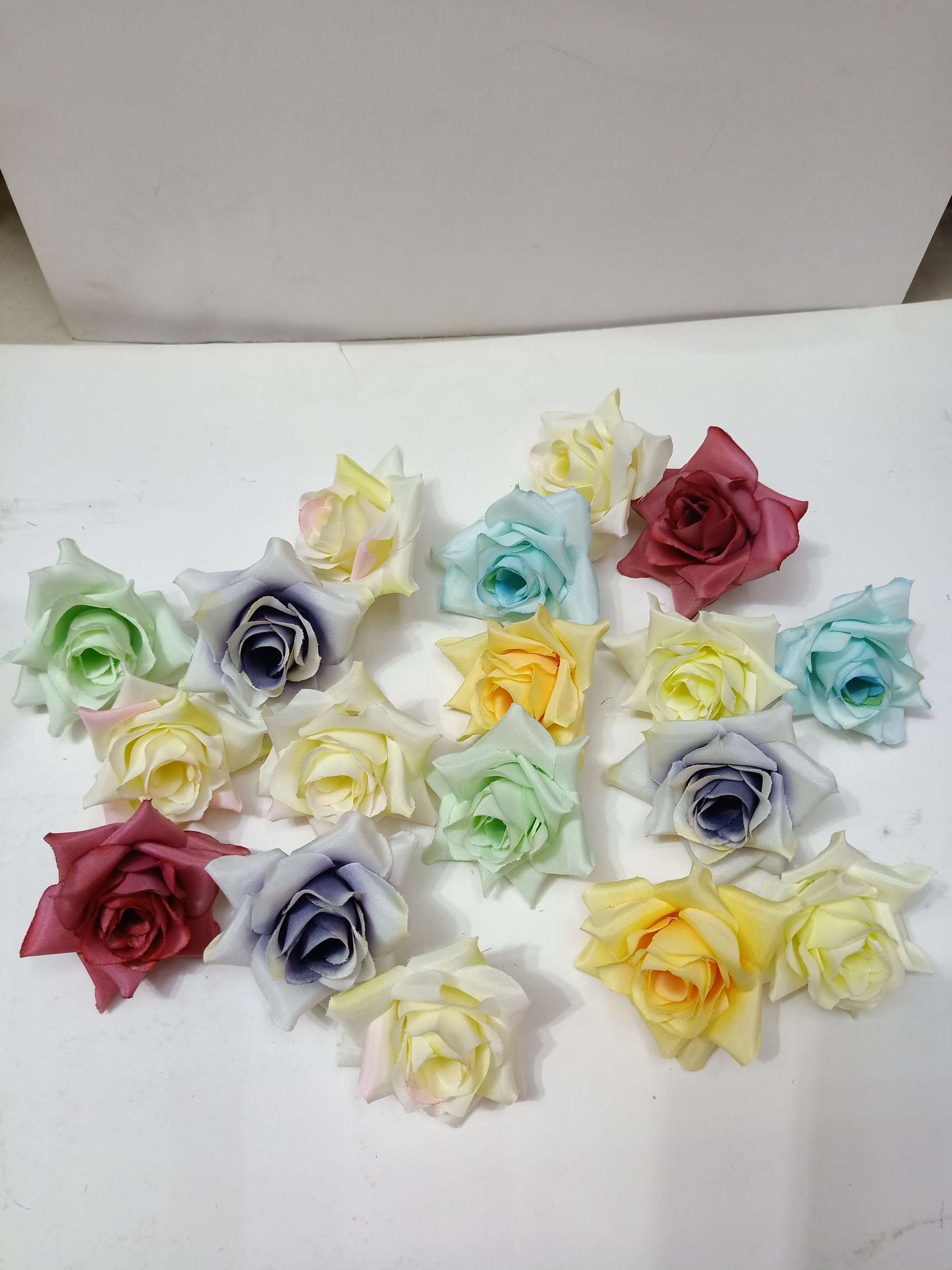 仿真复古欧式绢布花头花环手环配件吉利玫瑰