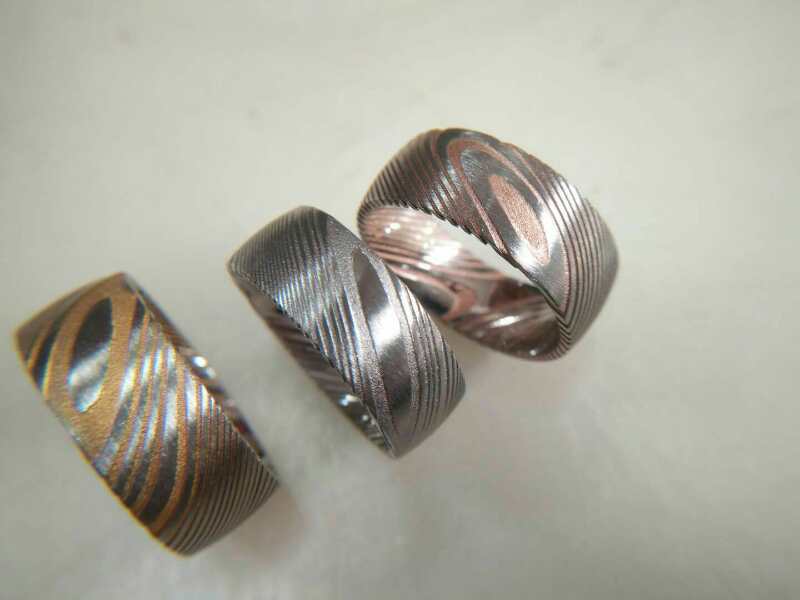 Damascus steel ring
