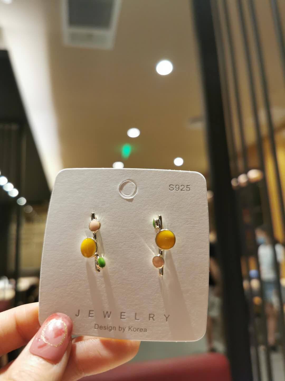 The 925 silver needle Korea east gate small crowd design sense earring female simple versatile ins web celebrity ear nail chic earring thumbnail