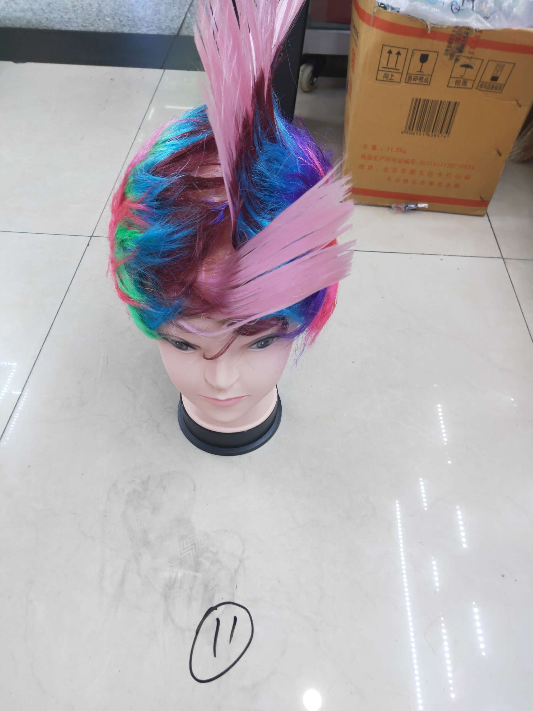 鸡冠假发，200pcs图