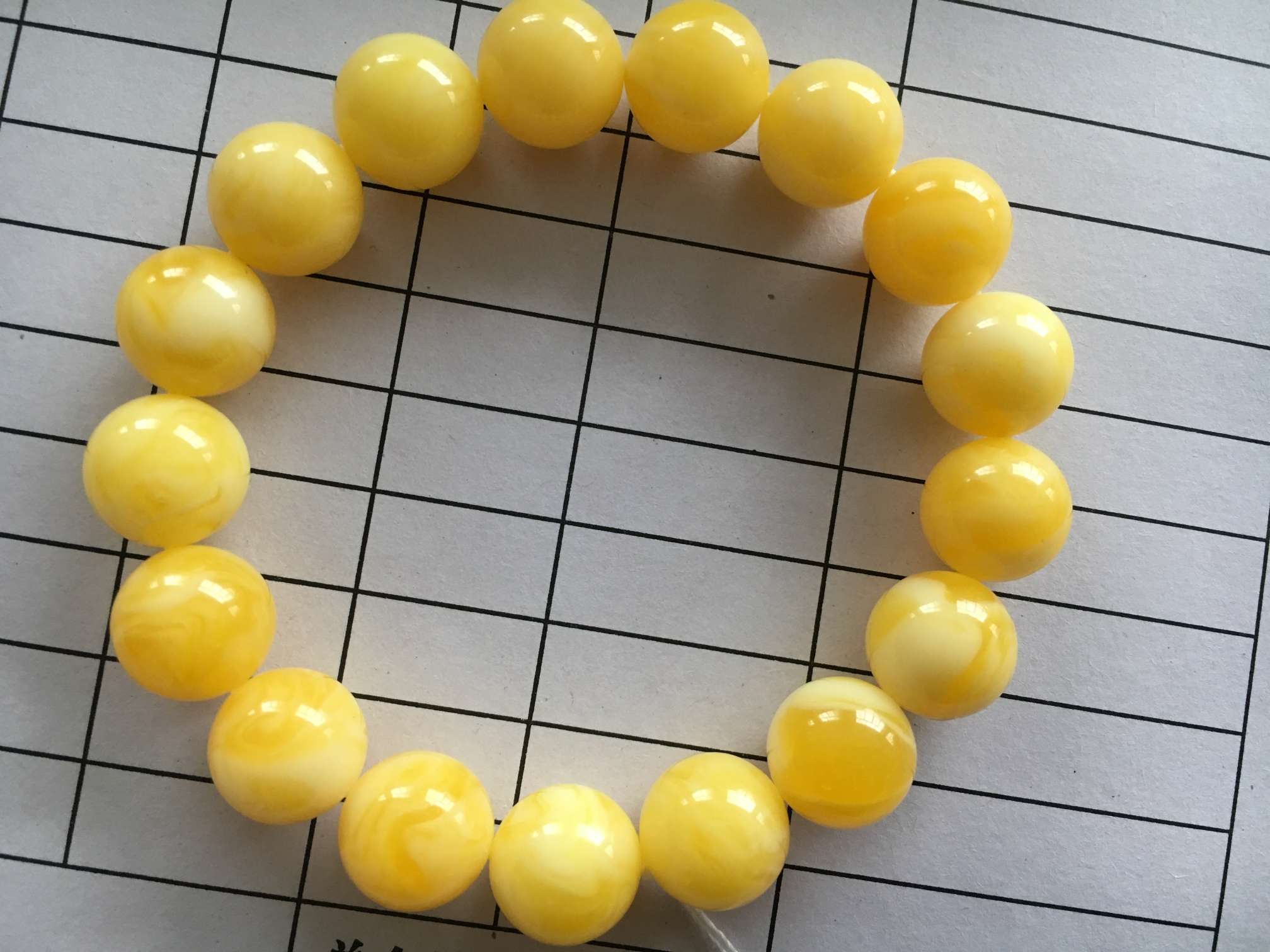 二代琥珀蜜蜡18厘手串