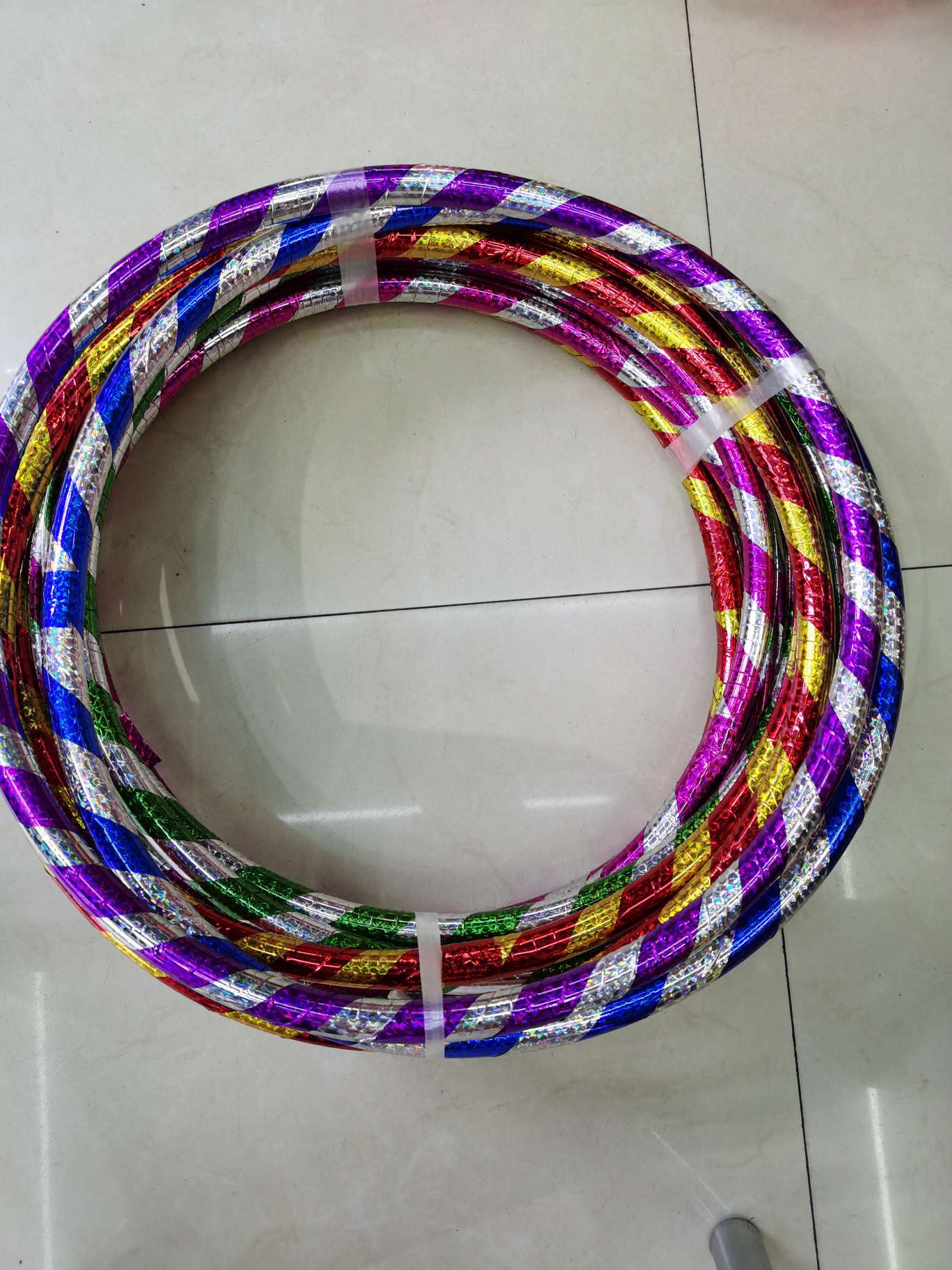 16毫米粗镭射双色呼啦圈外径45厘米产品图