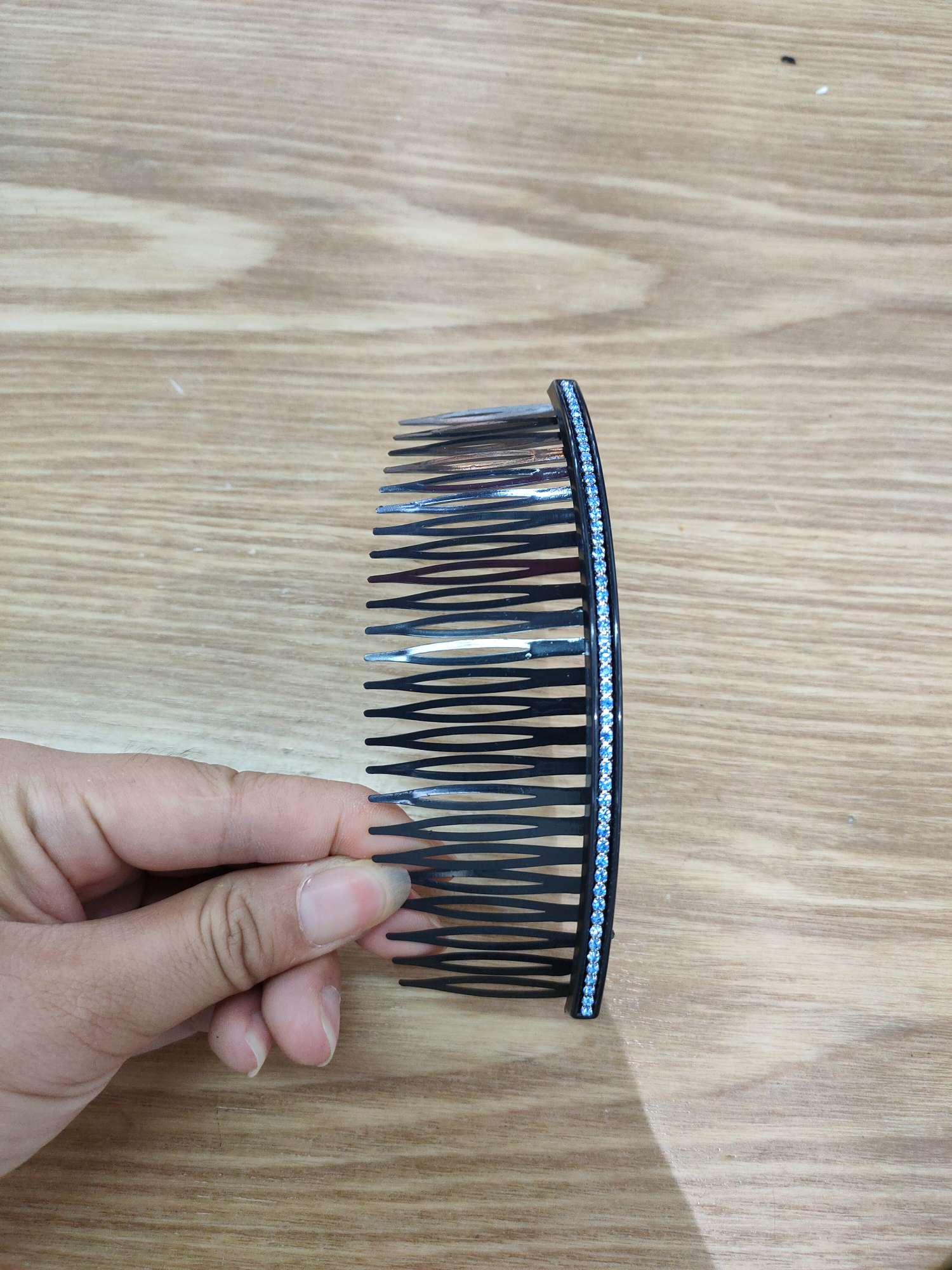 Single Row Hair Comb Korea Bangs Hair Clip Hair Accessories Korea Korea Simple Drill Hair Comb Insert Comb Women's Hair Clip Disc Hair Clip Hair Clip details Picture