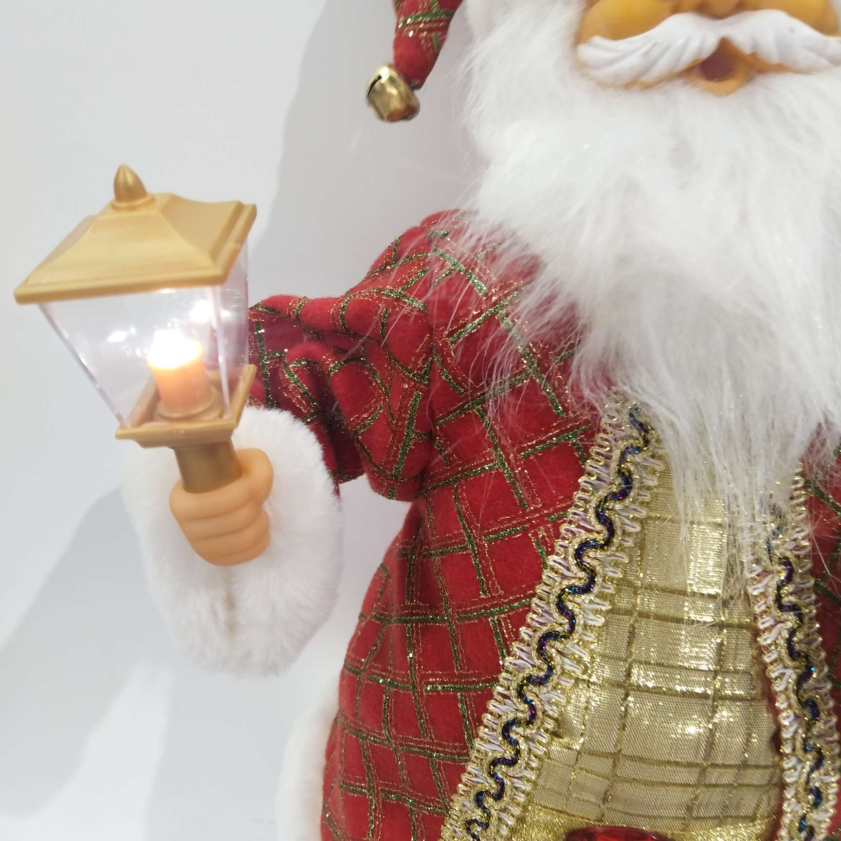 2020年新款正品20寸圣诞老人格子宫灯各种小电动尺寸齐全圣诞礼品批发白底实物图