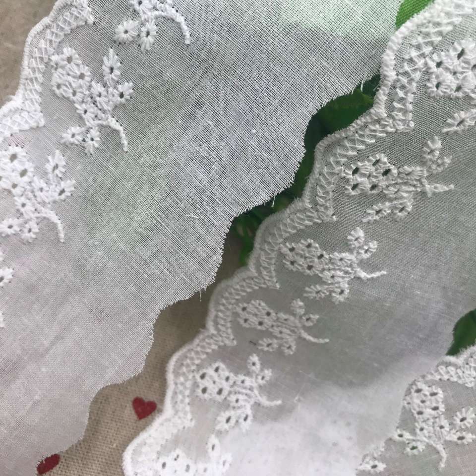 店长推荐 纯棉花边 宽度6.5cm 漂白半漂色 服装金典辅料 直销现货详情图6