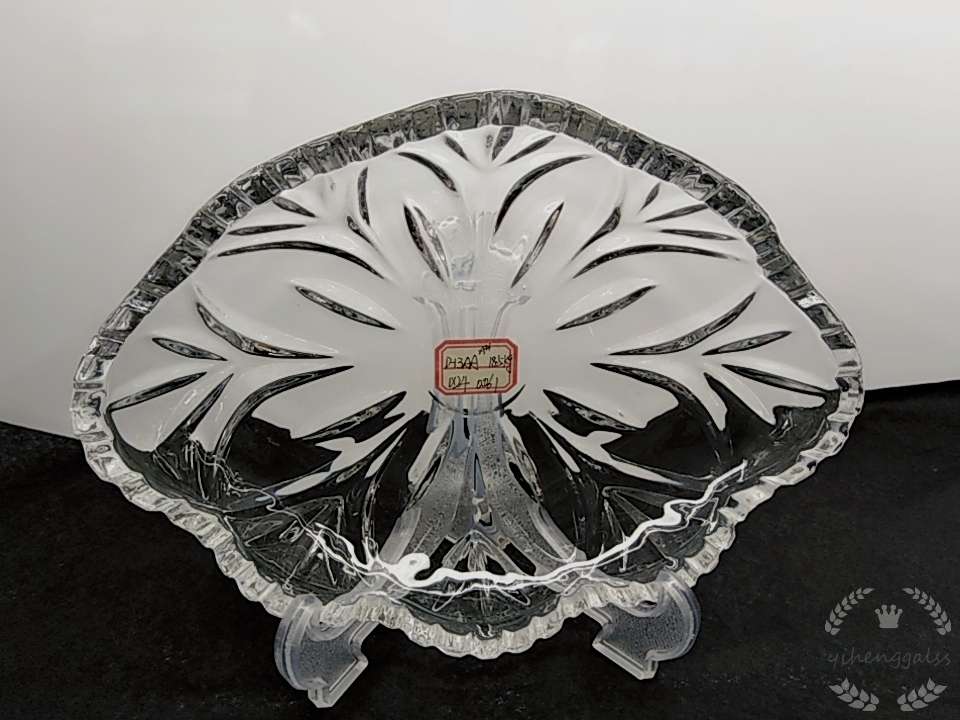 Factory direct sales of lead-free glass oval-shaped fruit platters 13AA details Picture