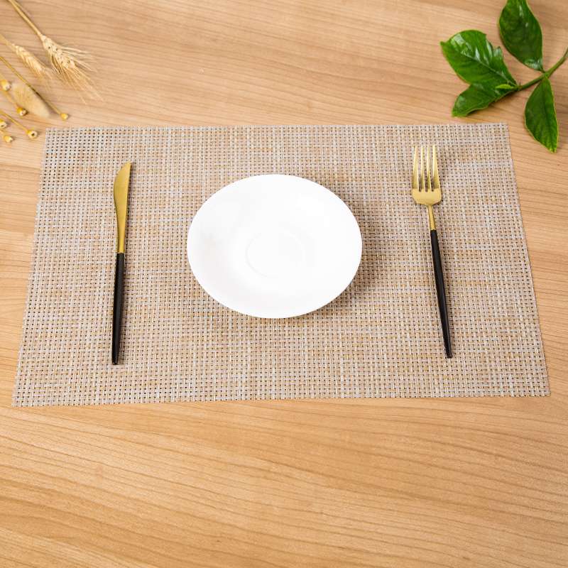 Customized pvc Western placemats, solid color hotel Western placemats, Teslin 8*8 table MATS, anti-slip factory direct sales details Picture