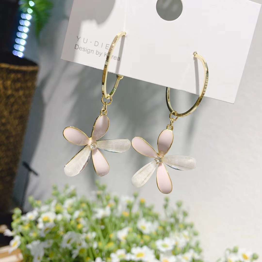 Butterfly jewelry new petal earrings trend girl heart
