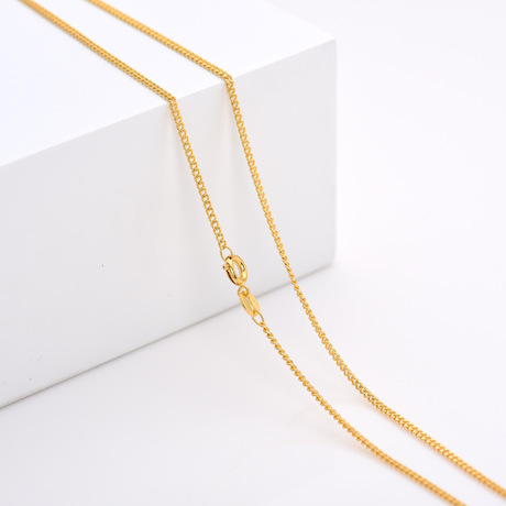 Silver-plated rose gold necklace, cross chain, box chain, water wave chain, bare chain, collarbone chain factory direct sales and wholesale undefined