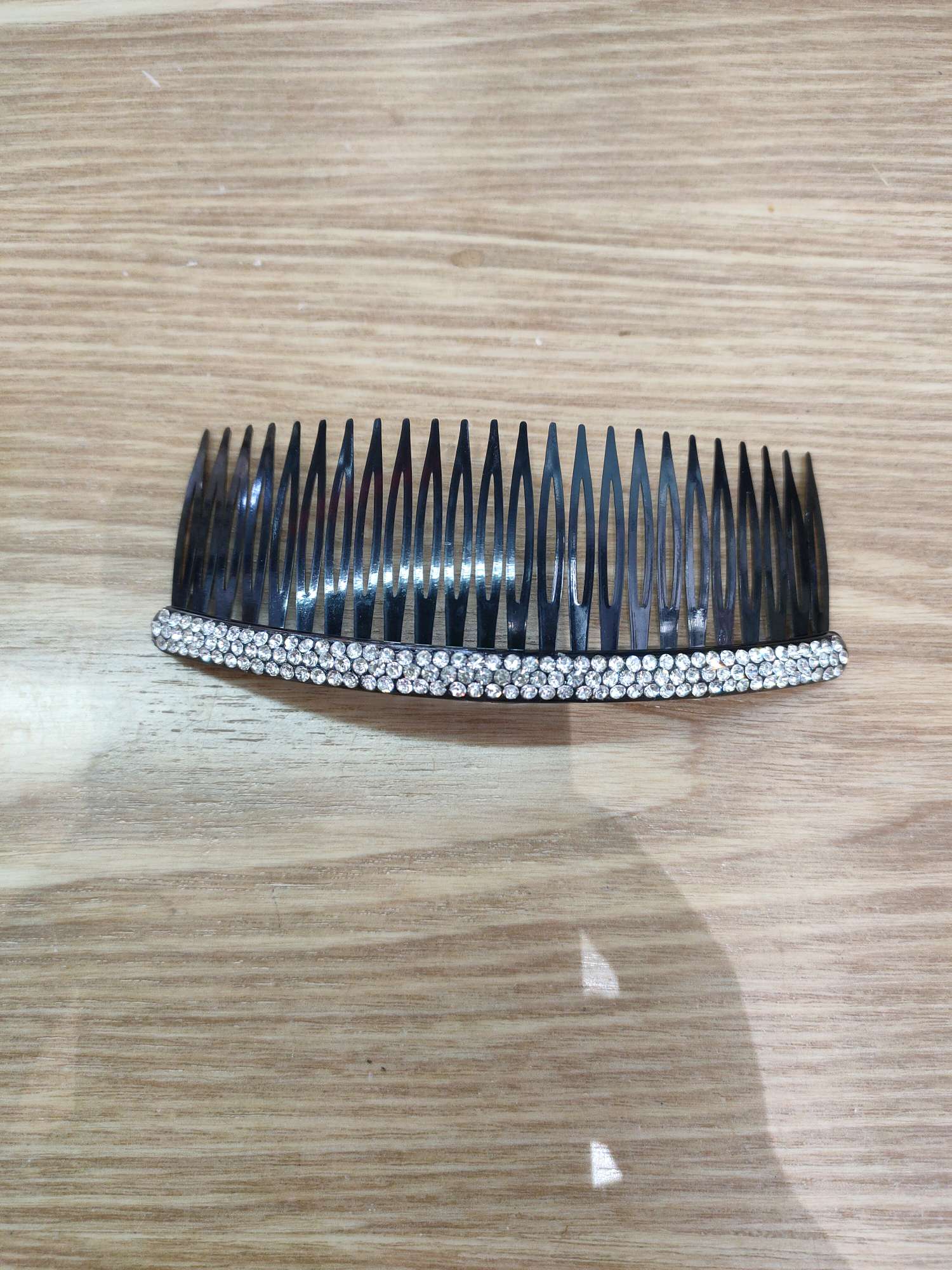 Rhinestone Comb Female 6-Color Three-Row Crystal Plastic Tooth 24-Tooth Large Hair Comb Adult Hair Accessories details Picture