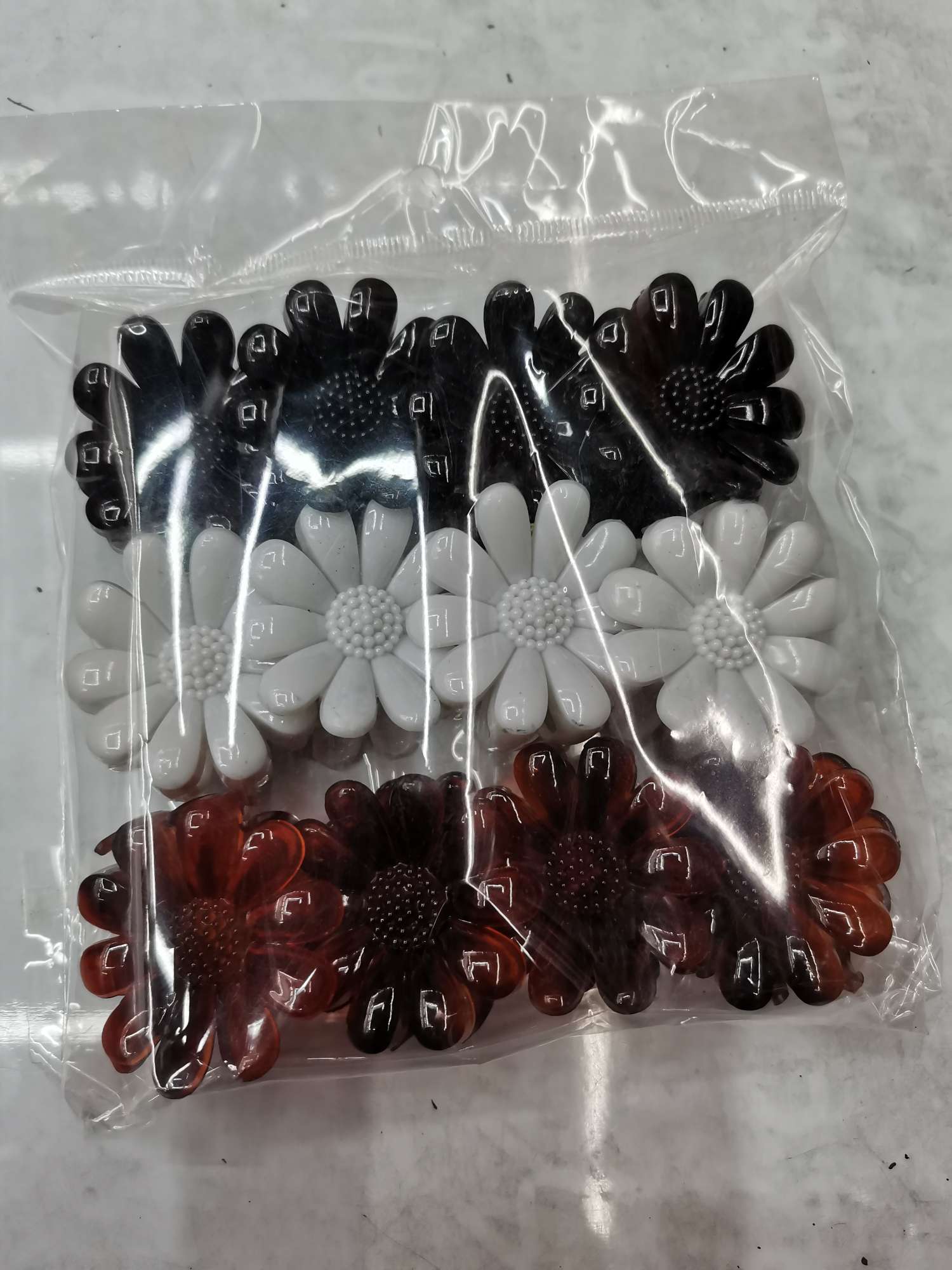 Korean web celebrity 4cm sunflower tricolor hairpin thumbnail