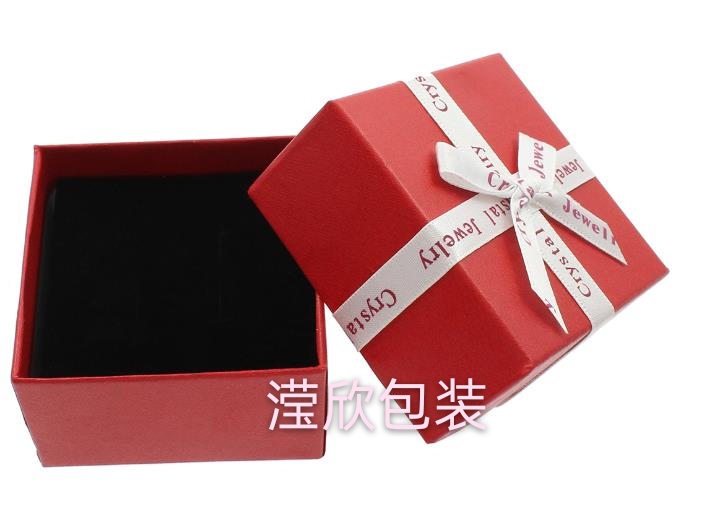 Hot style letter ribbon stud ring box box gift box