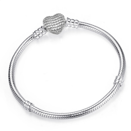 Silver zircon basic chain, direct sales from bracelet manufacturer, DIY handcrafted on Tencent Video, customizable