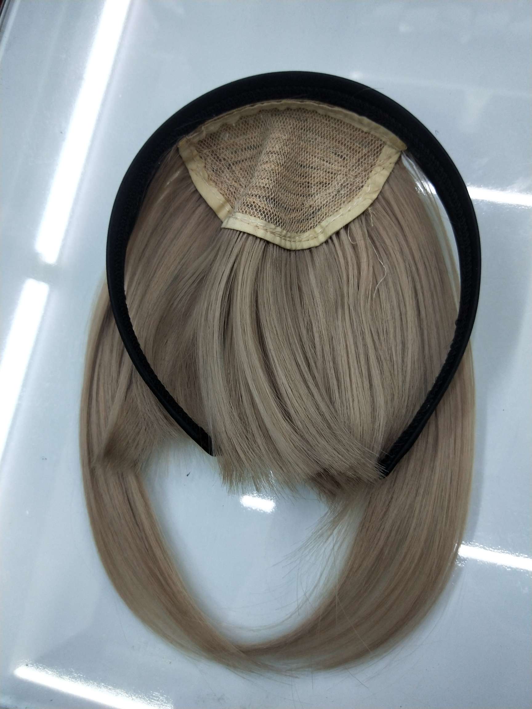 Peluca de seda de alta temperatura headhold mar retoque cara mujer popular invisible sin marcas natural una pieza extensiones de pelo Specification image
