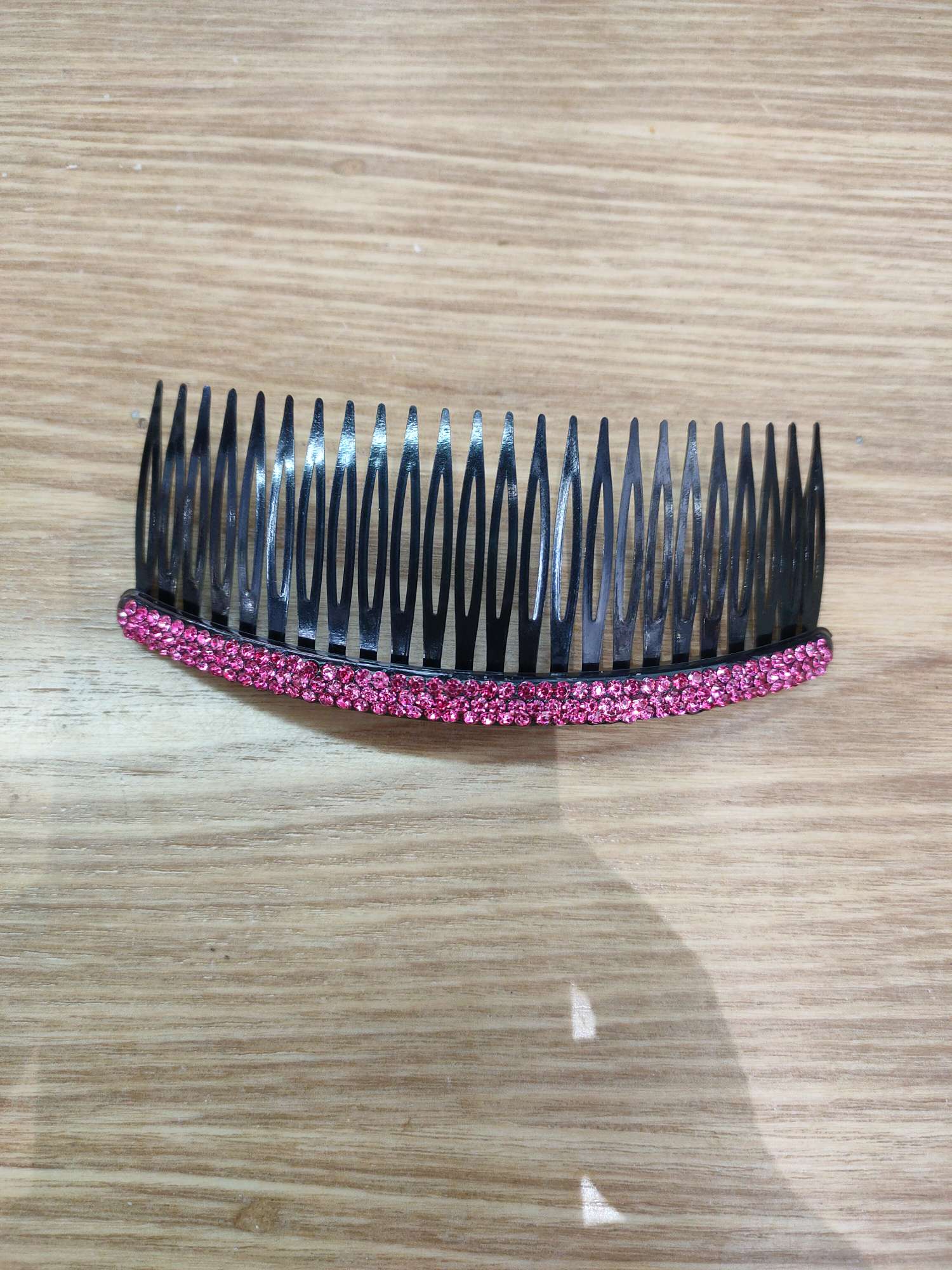 Rhinestone Comb Female 6-Color Three-Row Crystal Plastic Tooth 24-Tooth Large Hair Comb Adult Hair Accessories undefined