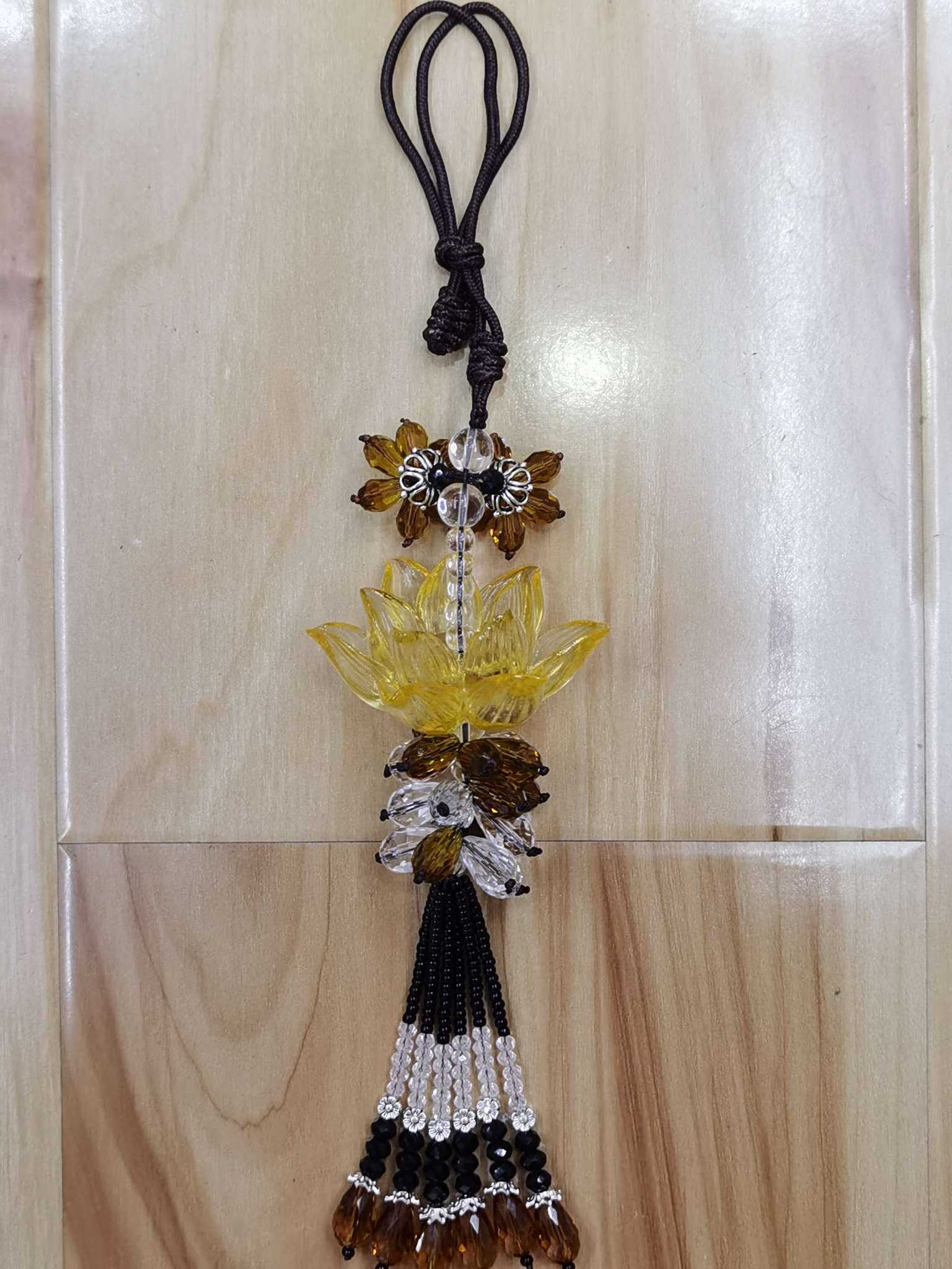 Hongyu Handicrafts Hanging Accessories, glazed three-dimensional lotus car hanging