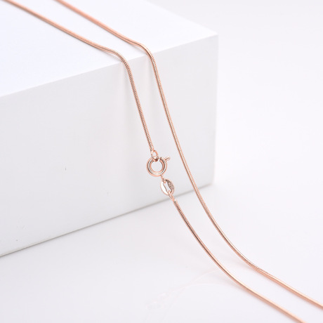 European and American style neck chain, collarbone chain with pendant, bare chain plated with rose gold, environmentally friendly factory direct sales Item Picture