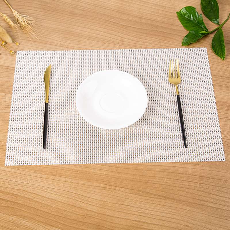 Customized pvc Western placemats, solid color hotel Western placemats, Teslin 8*8 table MATS, anti-slip factory direct sales Item Picture