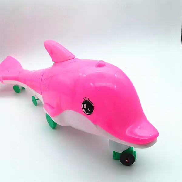 牵绳海豚电动万向带音乐灯光男孩女孩牵线仿真小动物儿童益智玩具