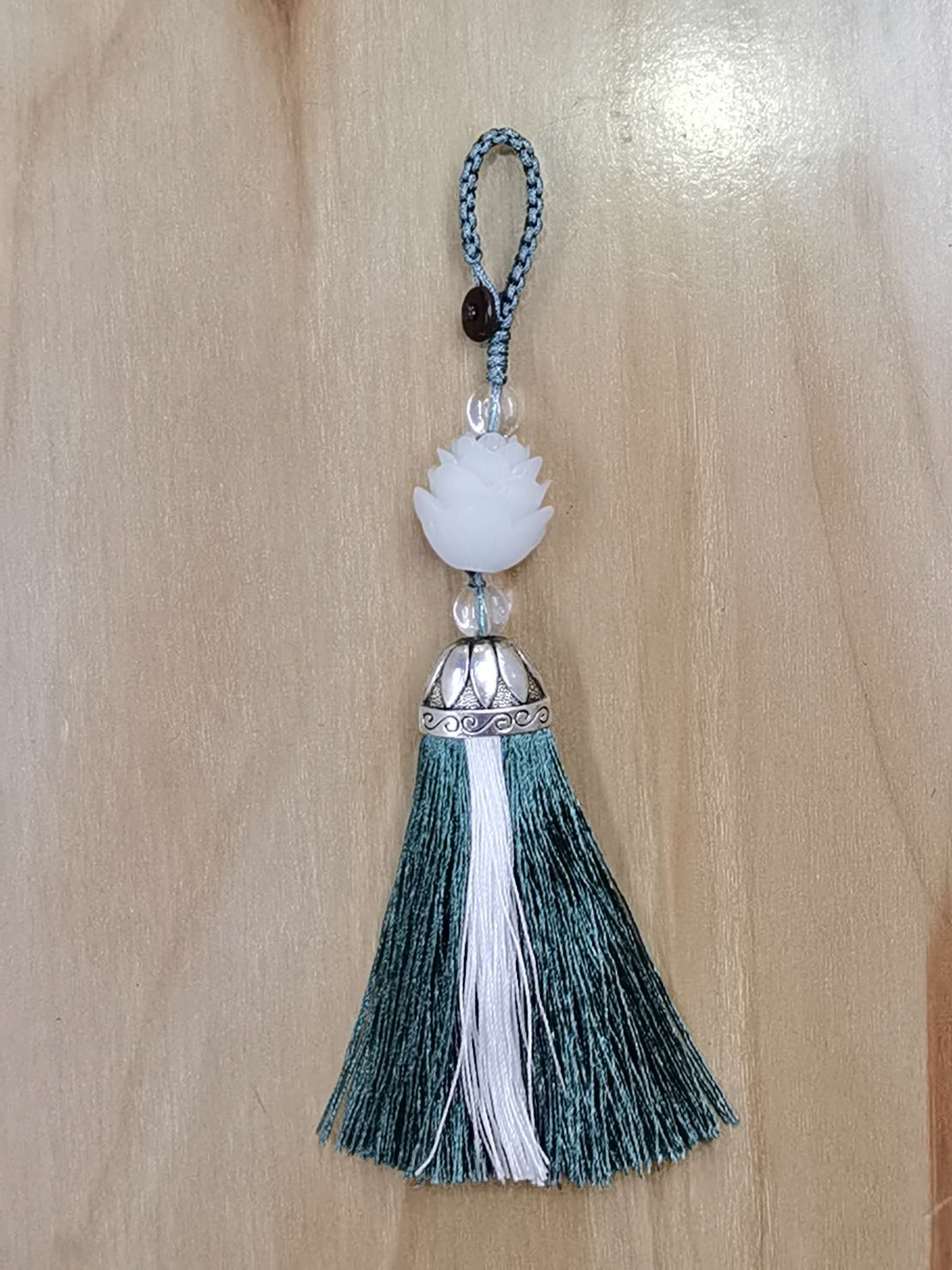 双色流苏菩提莲花钥匙扣  古风古装百搭饰品系列