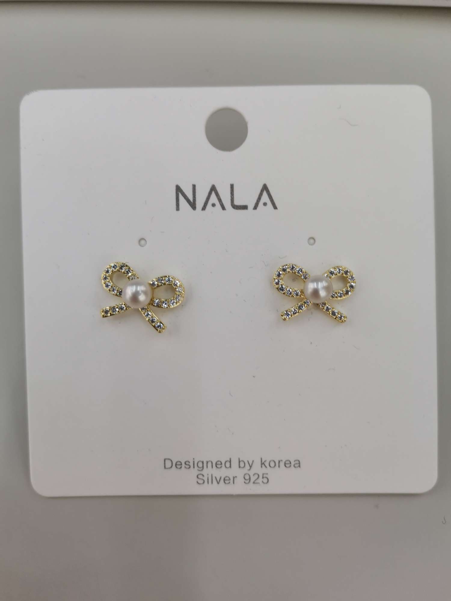 South Korea natural pearl zircon stud earrings thumbnail