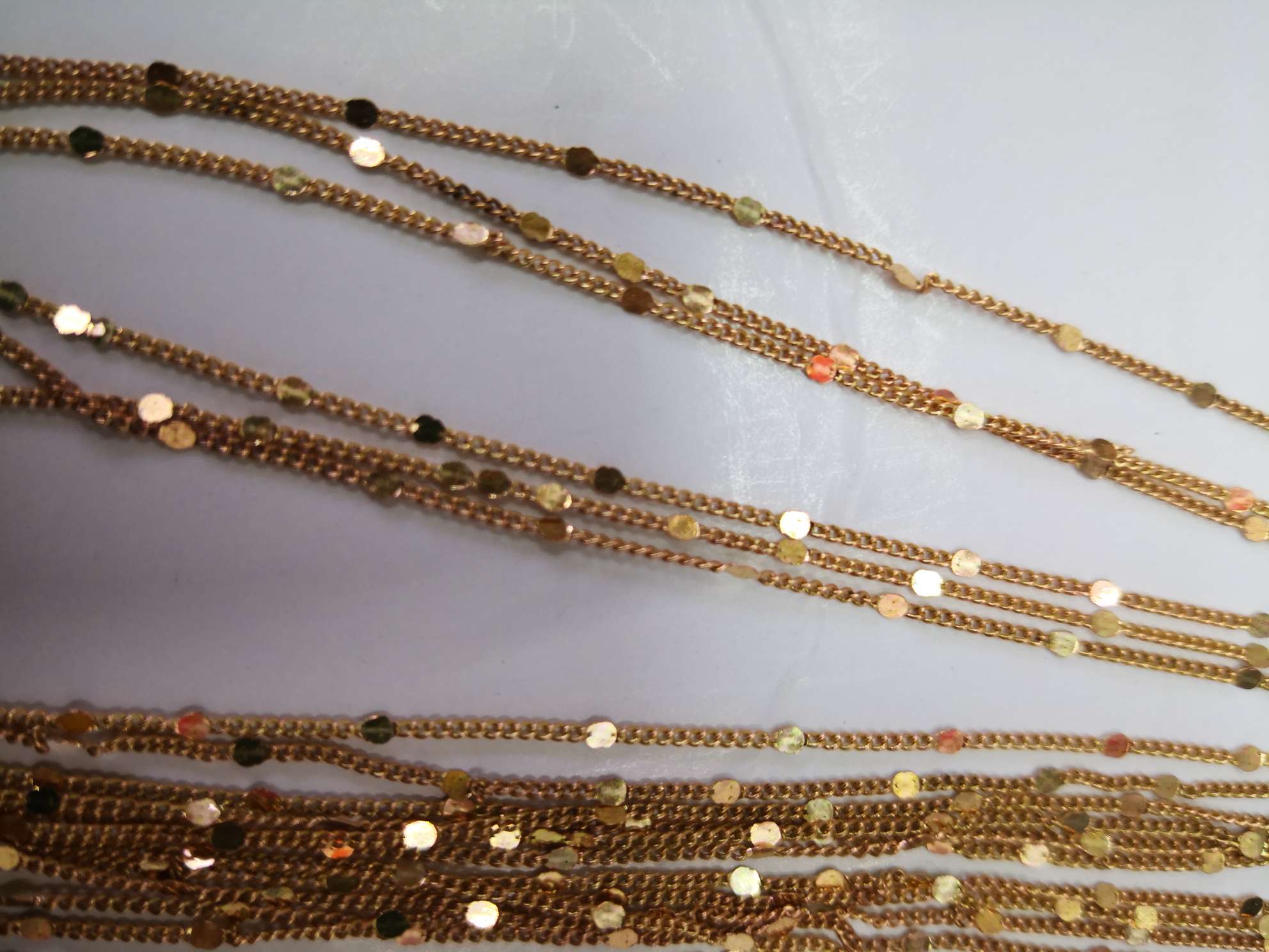125S round piece, copper chain, necklace, ankle chain, bracelet, accessory chain details Picture