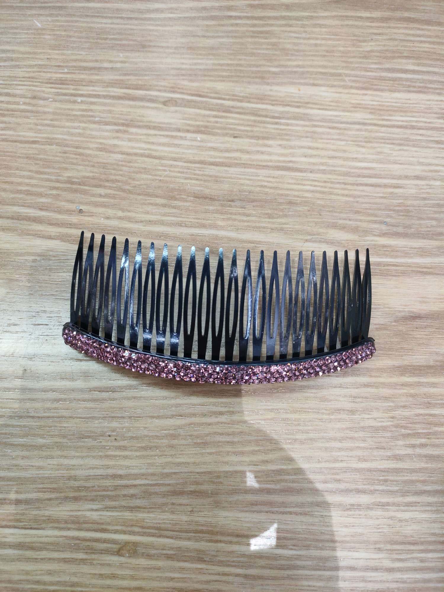 Rhinestone Comb Female 6-Color Three-Row Crystal Plastic Tooth 24-Tooth Large Hair Comb Adult Hair Accessories undefined
