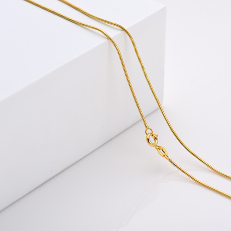 Silver-plated rose gold necklace, cross chain, box chain, water wave chain, bare chain, collarbone chain factory direct sales and wholesale undefined
