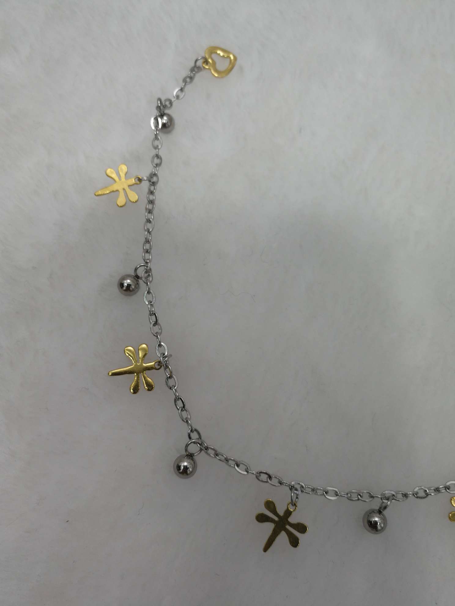 女韩版不绣钢脚链细节图