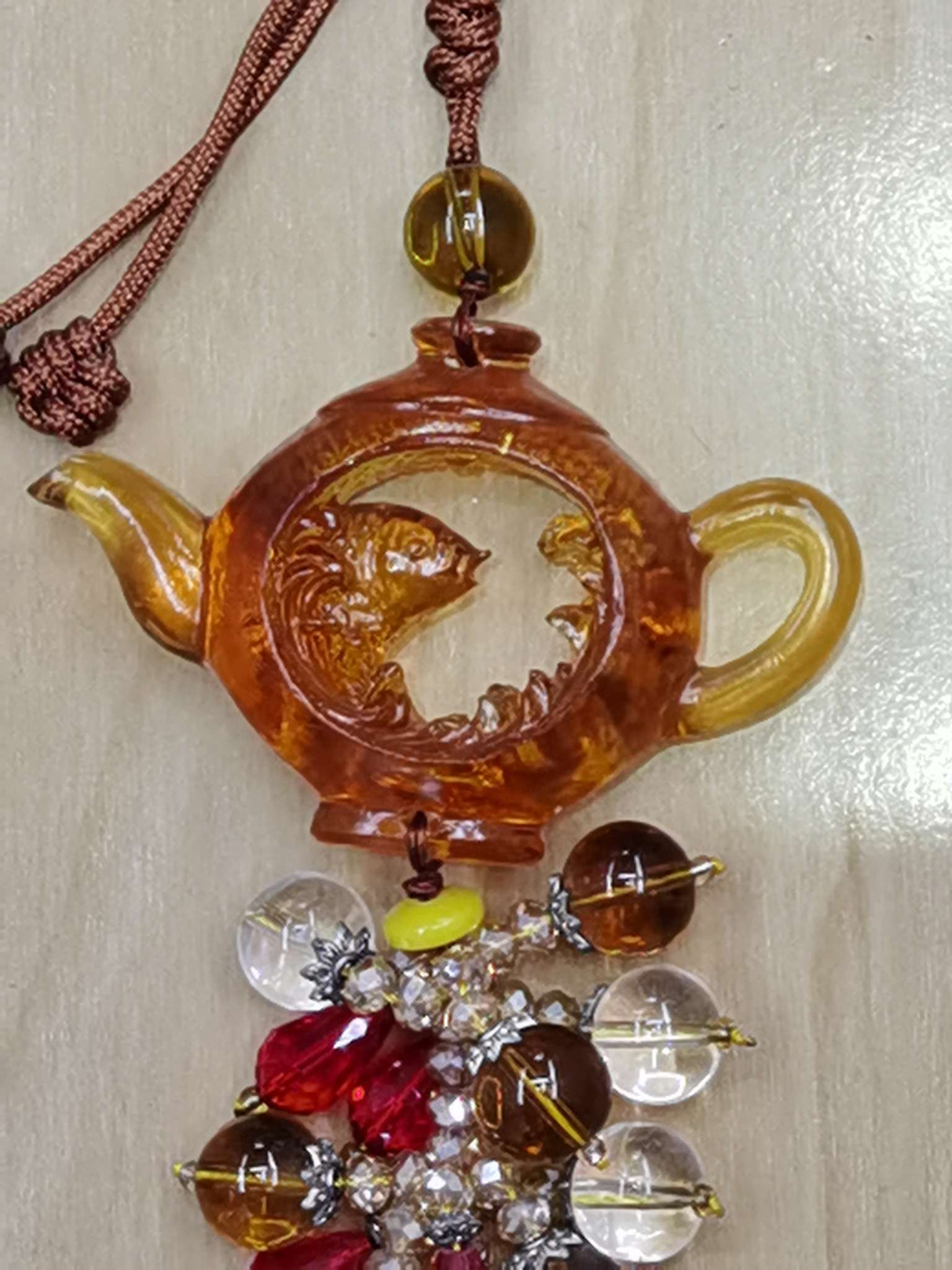 Hongyu Handicrafts Pendant, Glazed teapot, Carp Cart Pendant details Picture