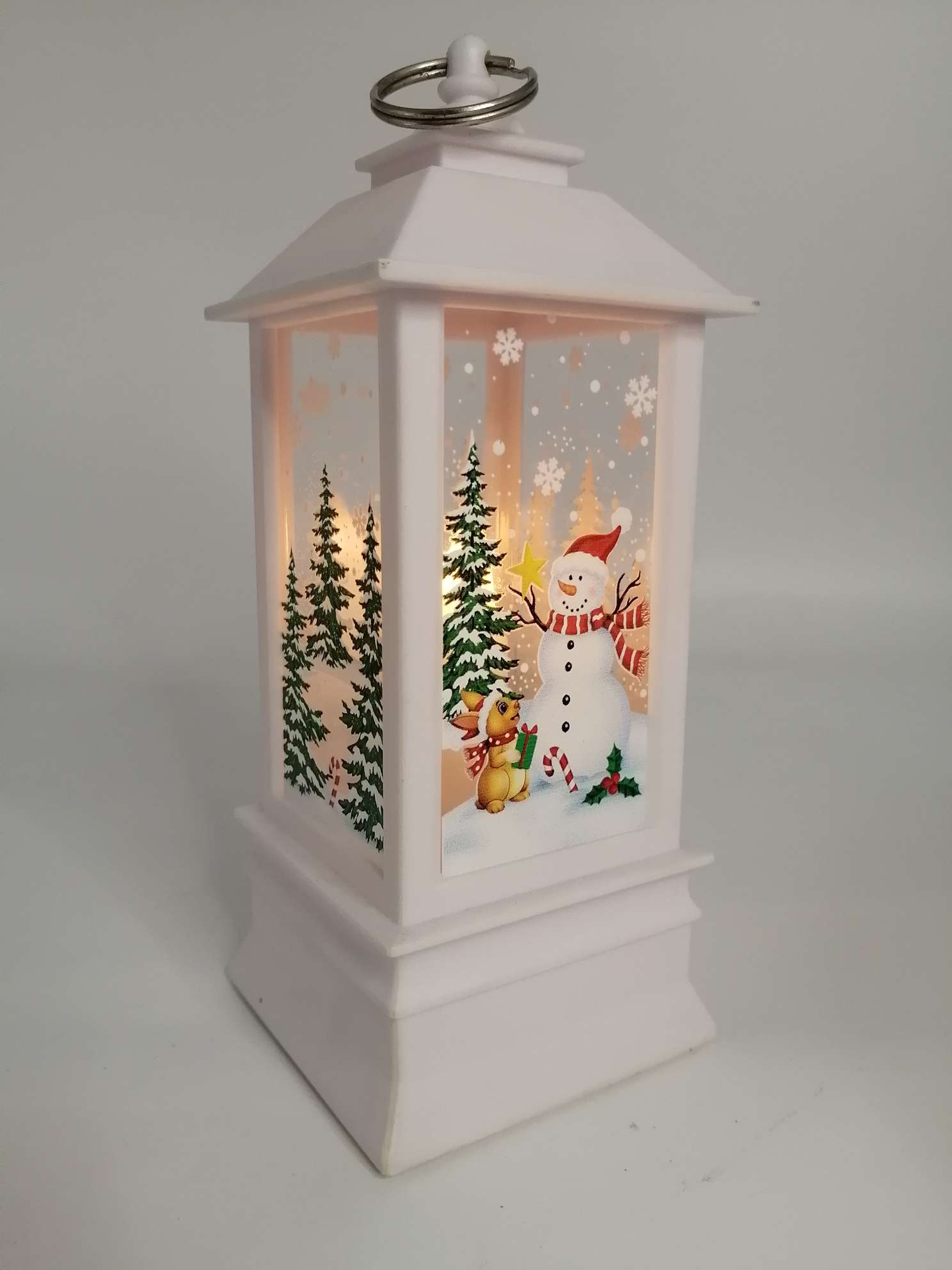Big Wind Lantern - Snowman Rabbit Single Wax Color Printed Vijiu Le