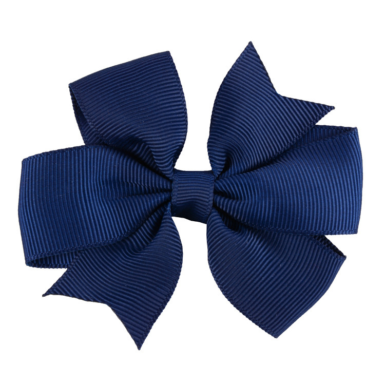 Shrimp Express Foreign Trade Children's Hair Accessories Supply Hot V-Shaped Dovetail Rib With Bow Hairpin 40 Colors Support Custom undefined
