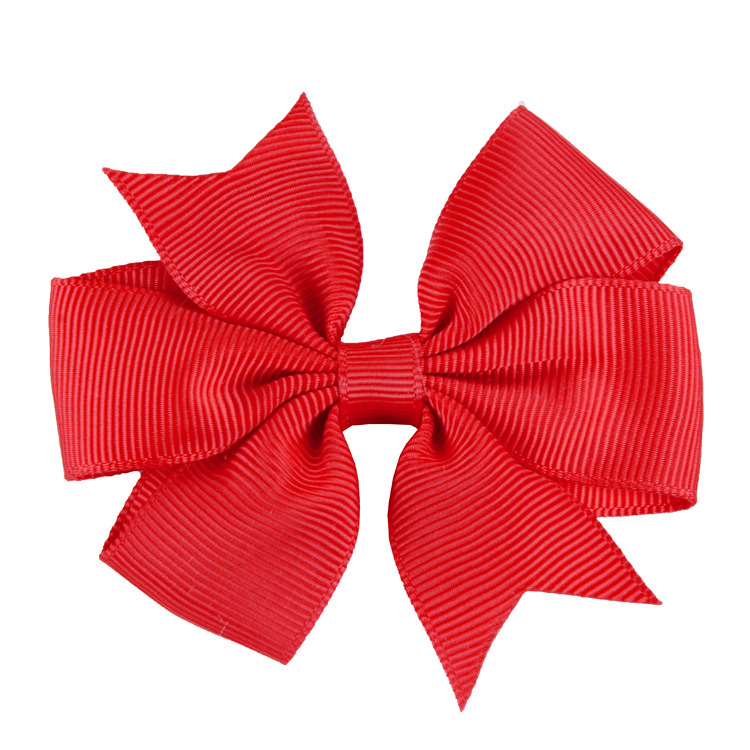 Shrimp Express Foreign Trade Children's Hair Accessories Supply Hot V-Shaped Dovetail Rib With Bow Hairpin 40 Colors Support Custom undefined