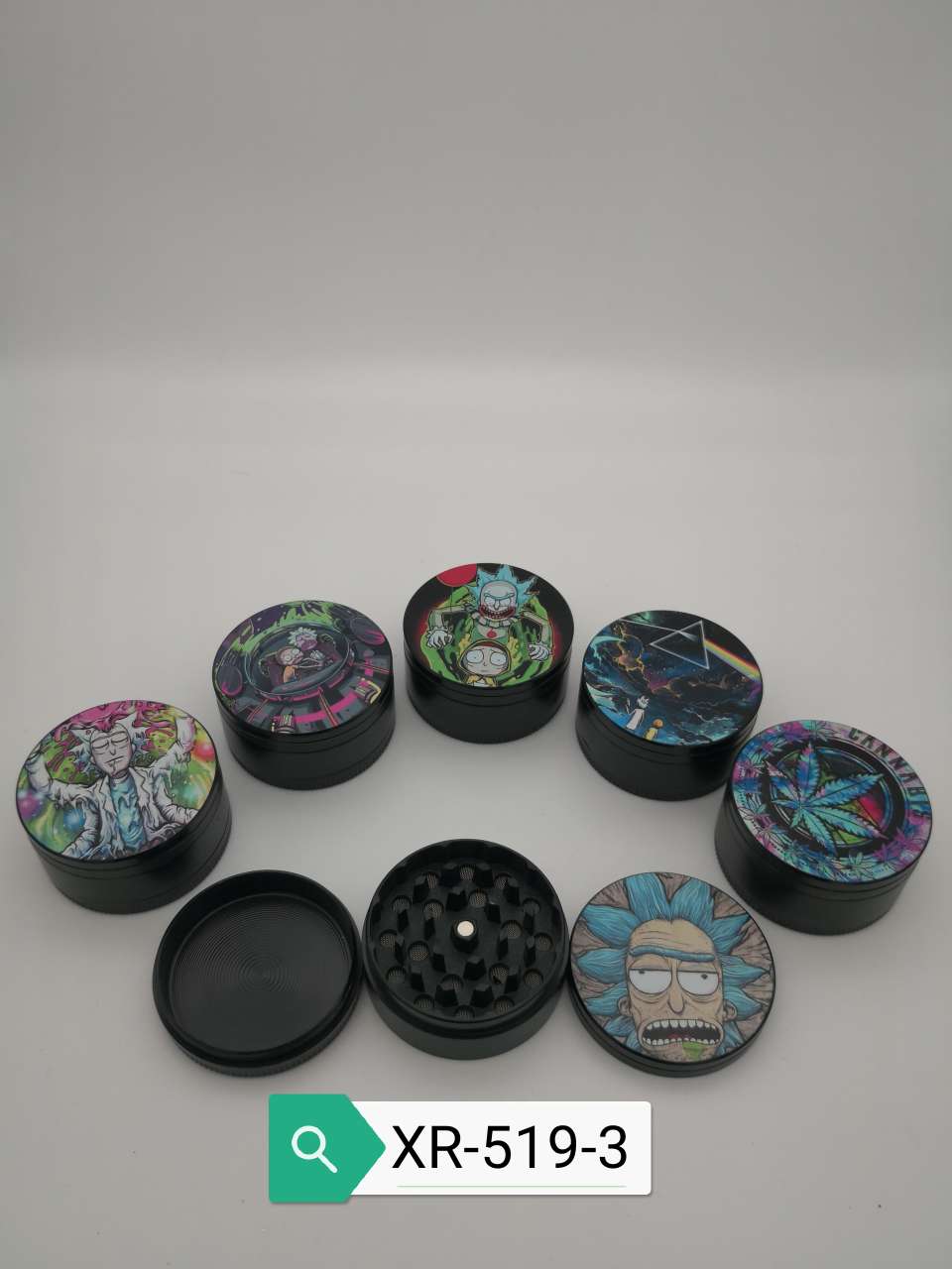 XR519-3三层彩印磨烟器 直径50mm 卡通系列 一件240个起做