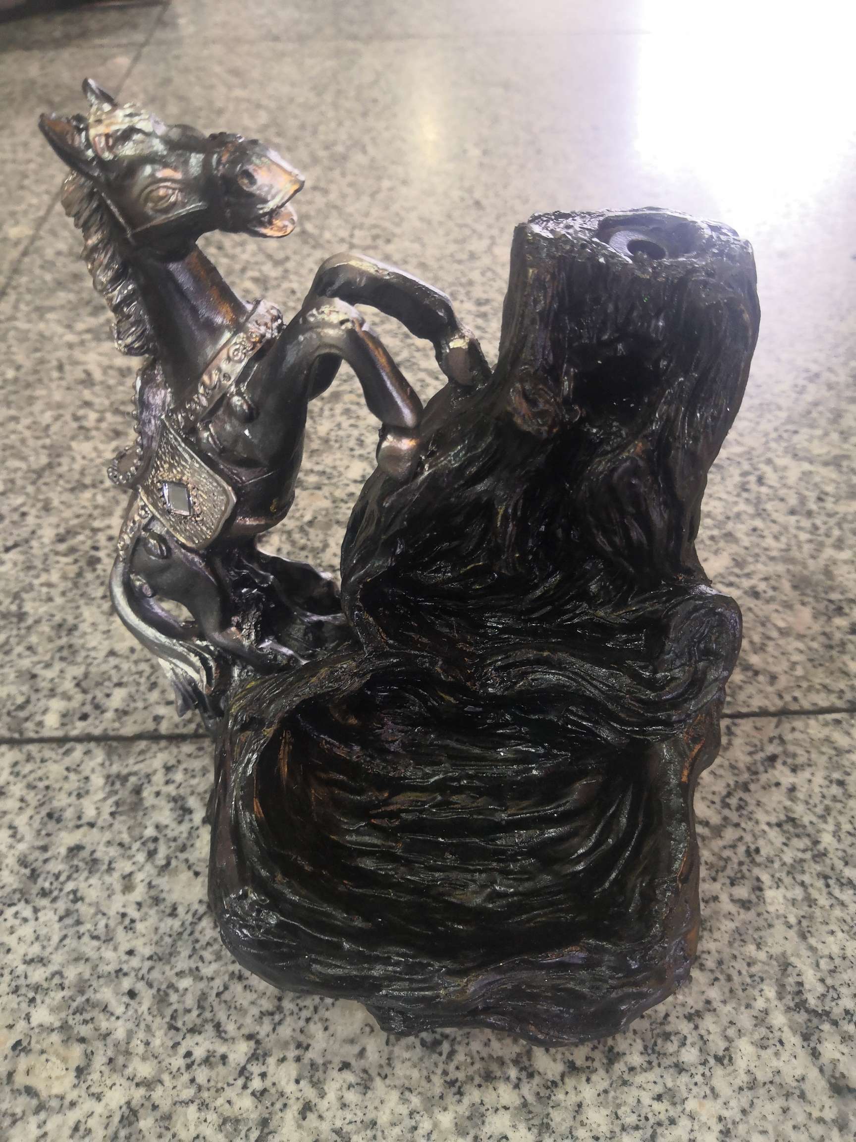 Cross - border exclusive for backflow incense burner prance horse backflow incense burner scenery imitated wood carving craft factory direct sale thumbnail