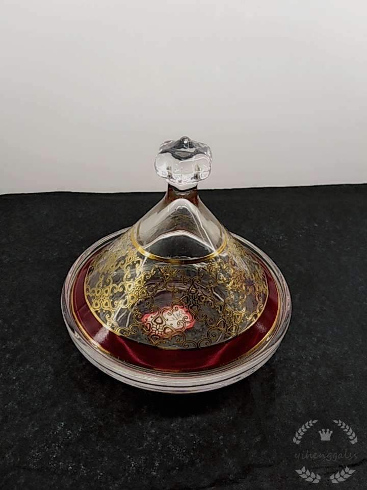 Factory direct sales of lead-free glass water drop beads European-style sugar jar salad bowl 015T Specification image