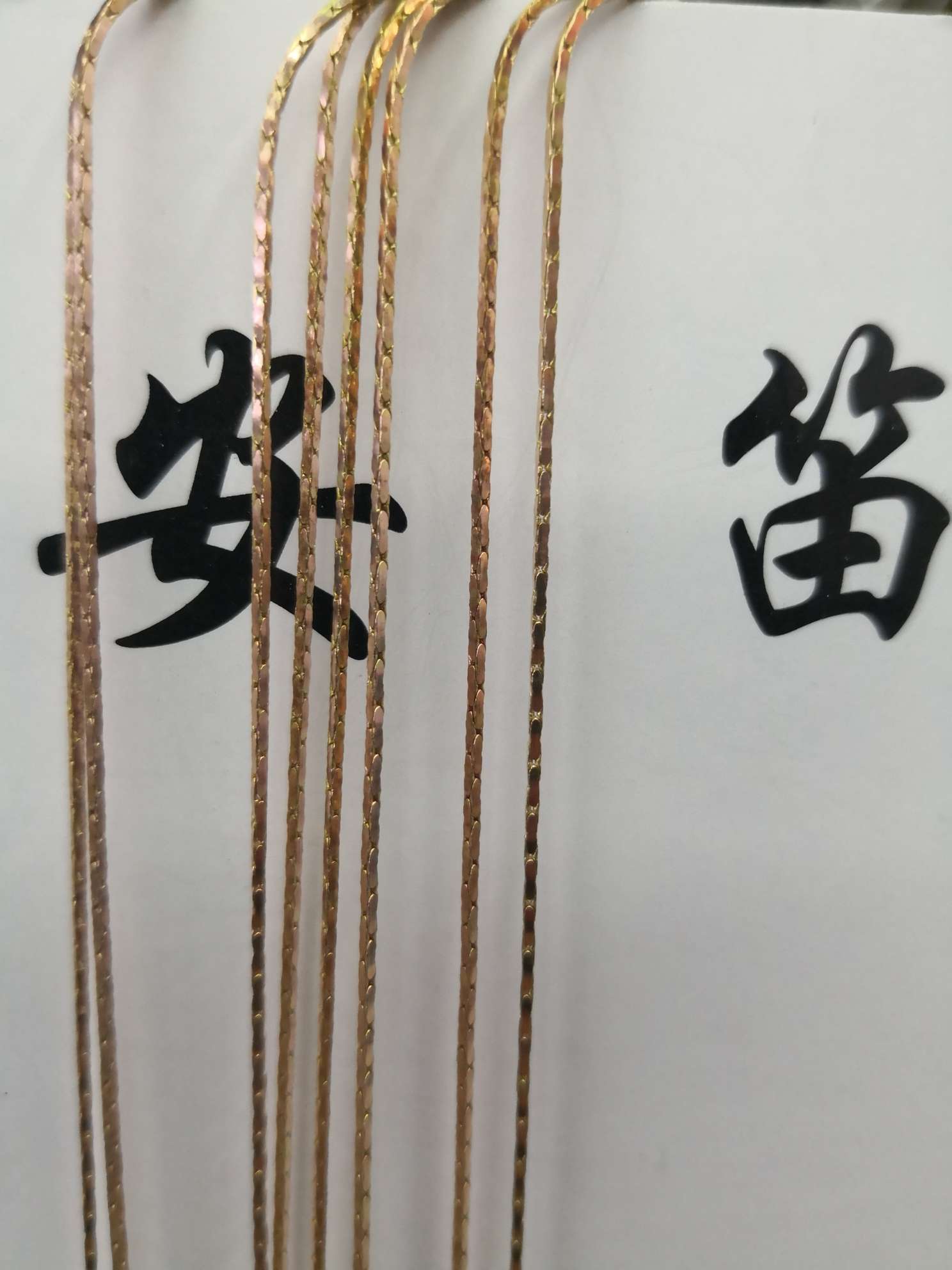 235PNDC 0.7 gold wire chain barrel chain jewelry necklace with chain, factory direct sales Specification image