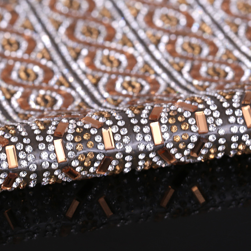 玻璃白加水晶黄 工艺品服装 胶网烫钻白底实物图