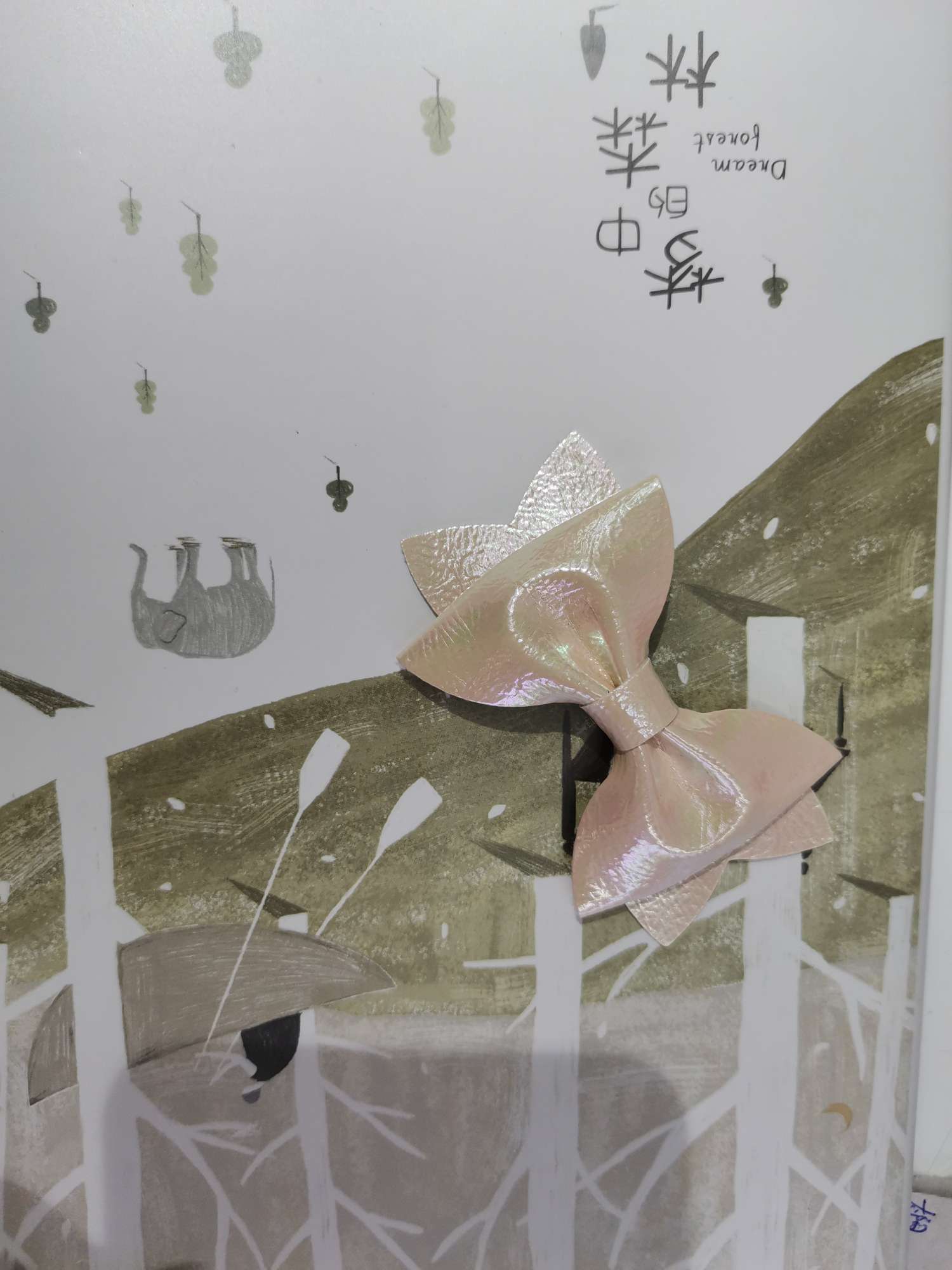 Leather bow tie details Picture