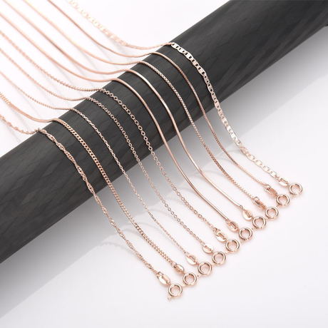 European and American style neck chain, collarbone chain with pendant, bare chain plated with rose gold, environmentally friendly factory direct sales undefined