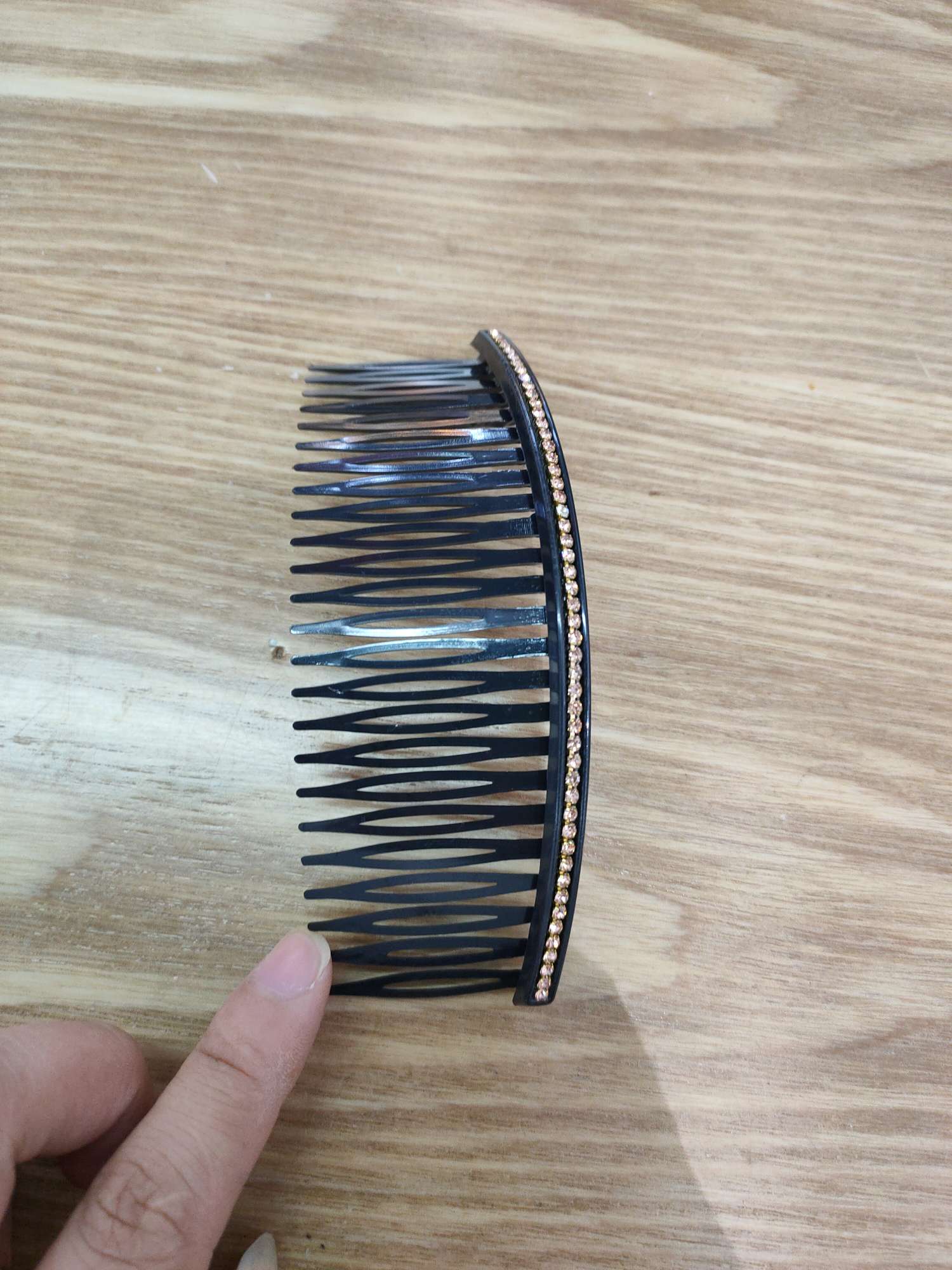 Single Row Hair Comb Korea Bangs Hair Clip Hair Accessories Korea Korea Simple Drill Hair Comb Insert Comb Women's Hair Clip Disc Hair Clip Hair Clip Specification drawing