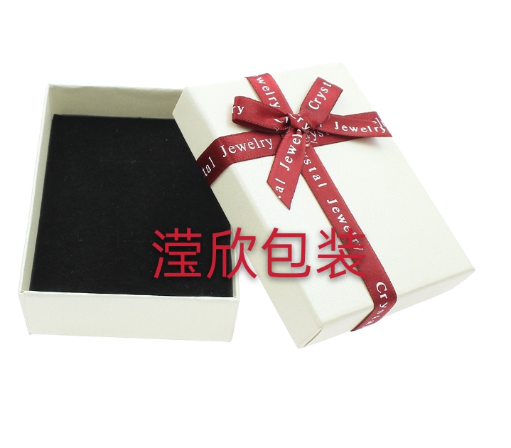 Hot style live jewelry box letter ribbon necklace box gift box
