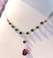 俊福珠宝®天然巴西水晶S925银绿玛瑙项链白底实物图