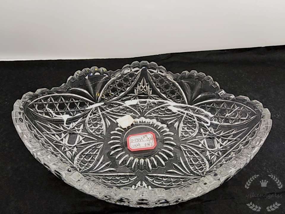 Factory direct sales of lead-free glass oval-shaped fruit platters 13AA