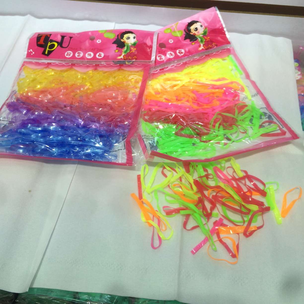 一次性袋装皮筋12小袋春天色