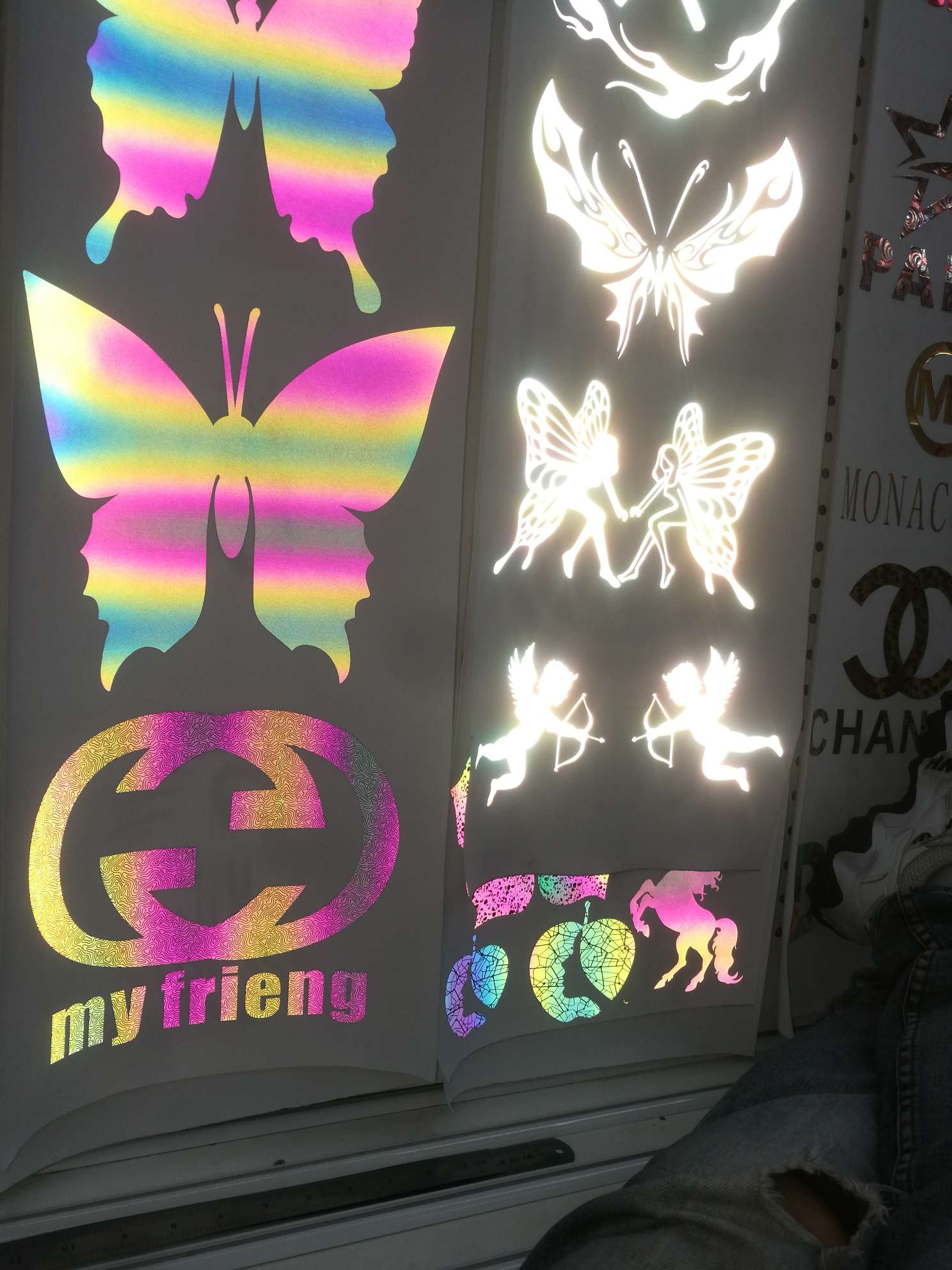 夜光刻字膜夜光刻字膜服装辅料热转印刻字膜烫图烫画细节图