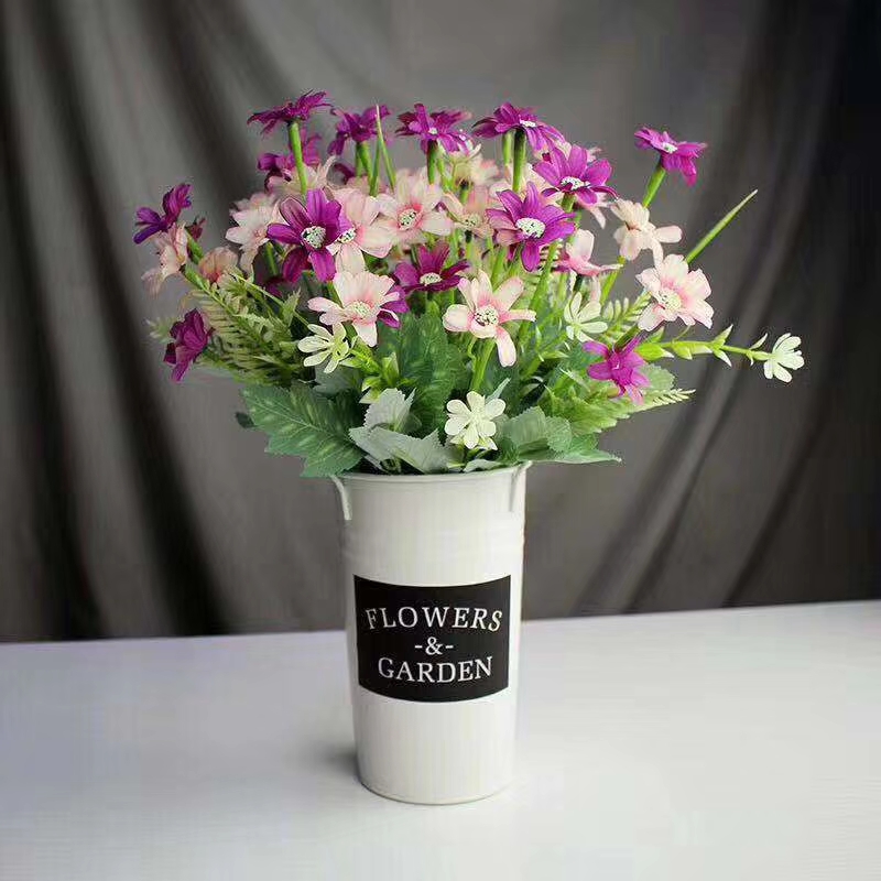 仿真花  仿真5叉油画菊 仿真工程花装饰花图