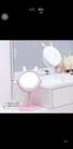 欧式托盘 挂镜化妆镜厕所专用 高清美丽方便使用 玻璃材质 可爱风 化妆镜